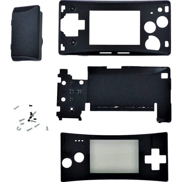 Full housing shell for Nintendo Game Boy Micro console replacement mod kit - Black | ZedLabz