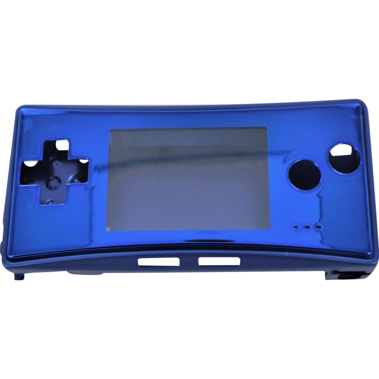 Full housing shell for Nintendo Game Boy Micro console replacement mod kit - Chrome Blue | ZedLabz - 3