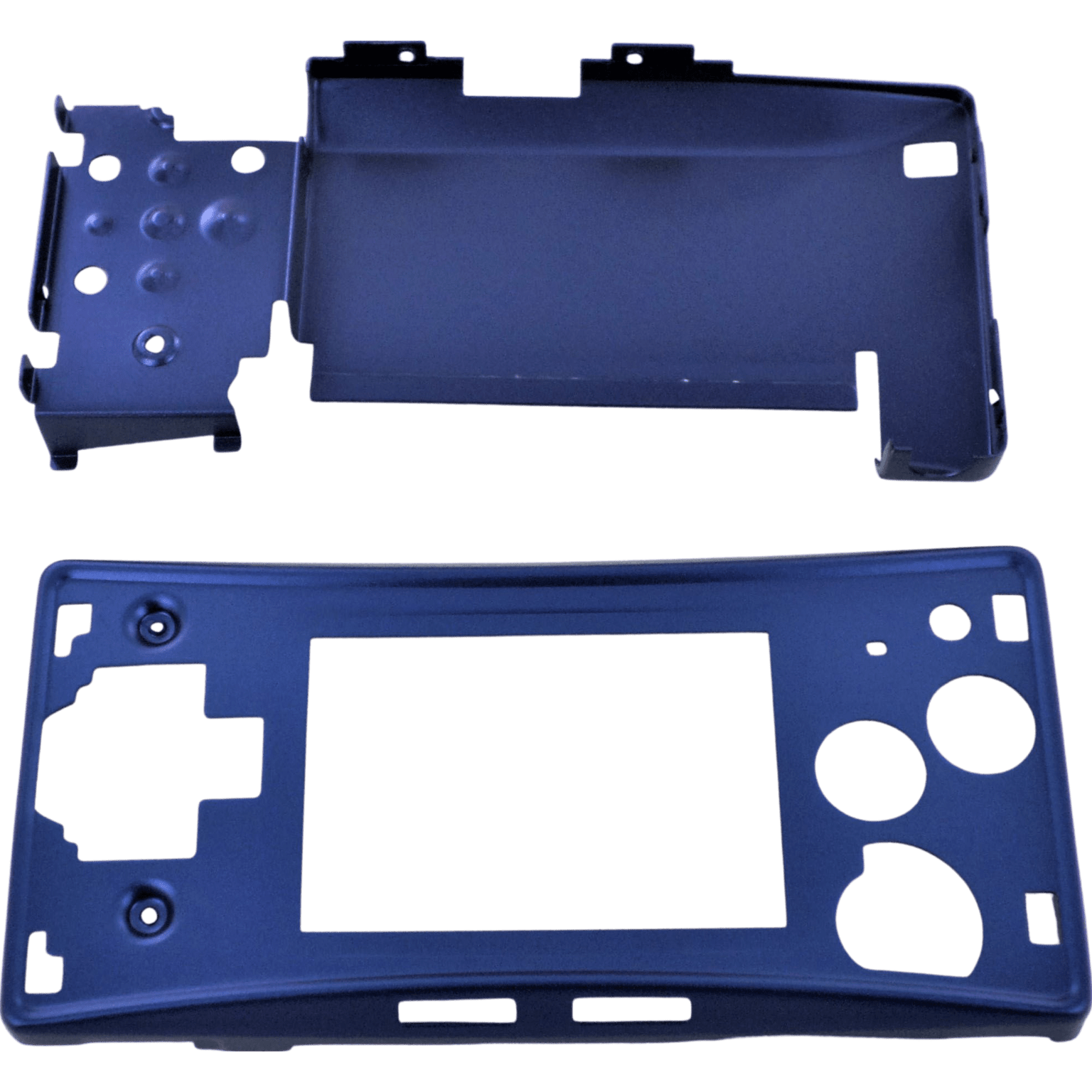 Full housing shell for Nintendo Game Boy Micro console replacement mod kit - Chrome Blue | ZedLabz - 6