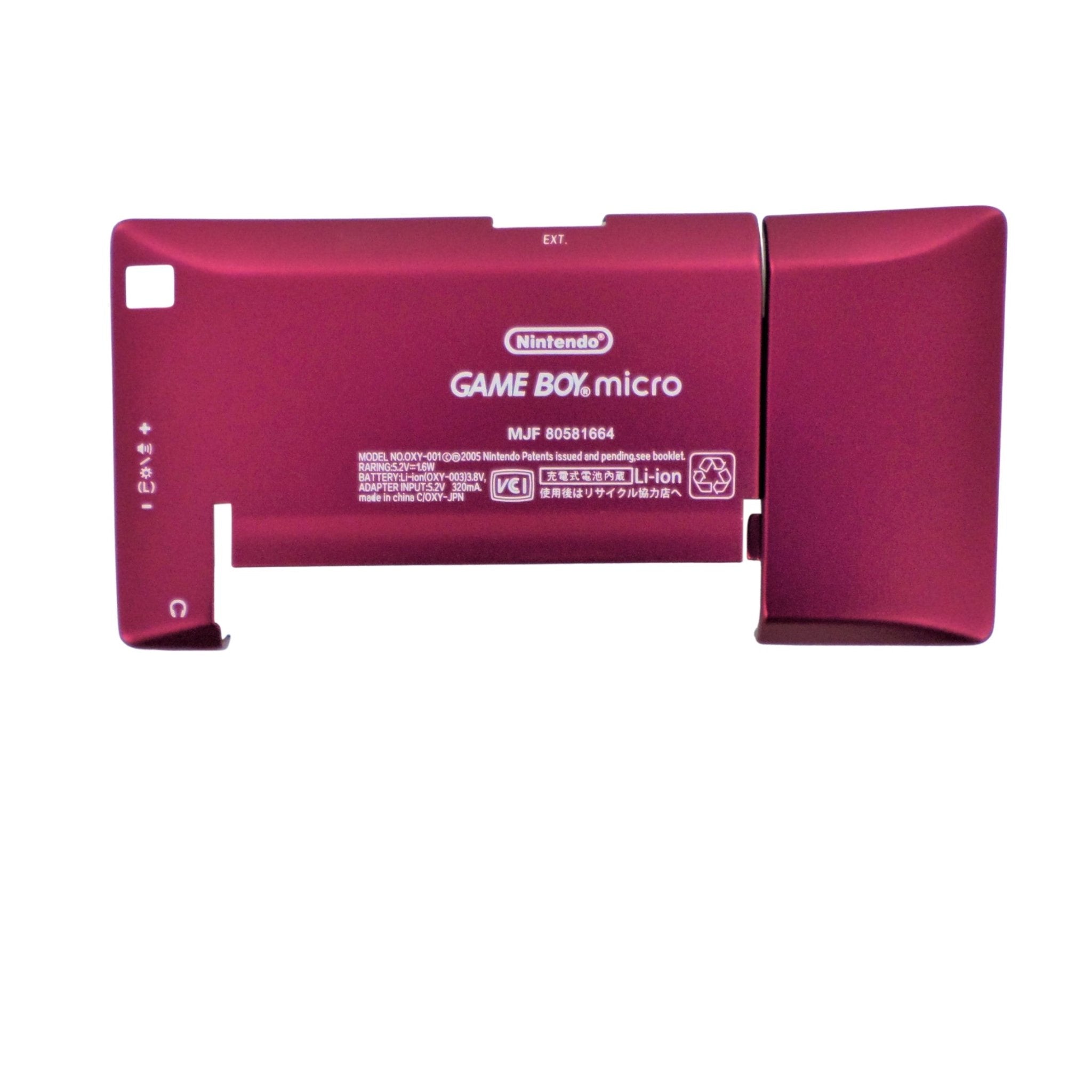 Full housing shell for Nintendo Game Boy Micro console replacement mod kit - Chrome Red | ZedLabz - 8