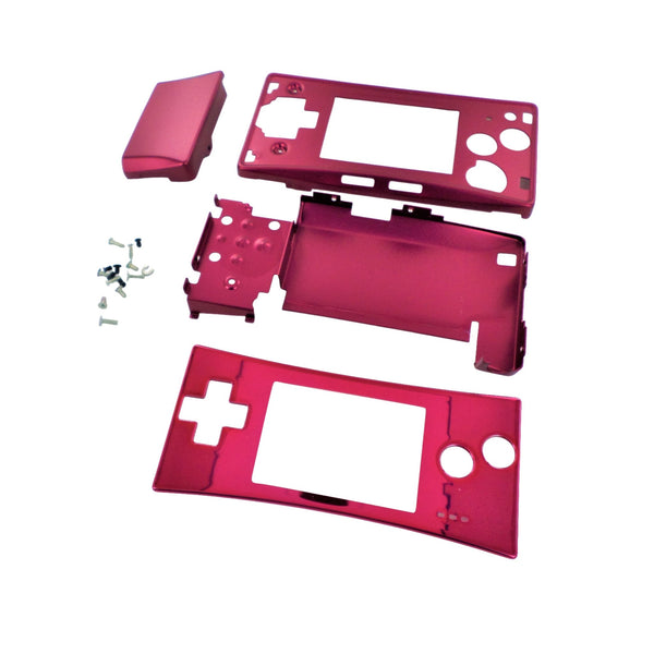 Full housing shell for Nintendo Game Boy Micro console replacement mod kit - Chrome Red | ZedLabz