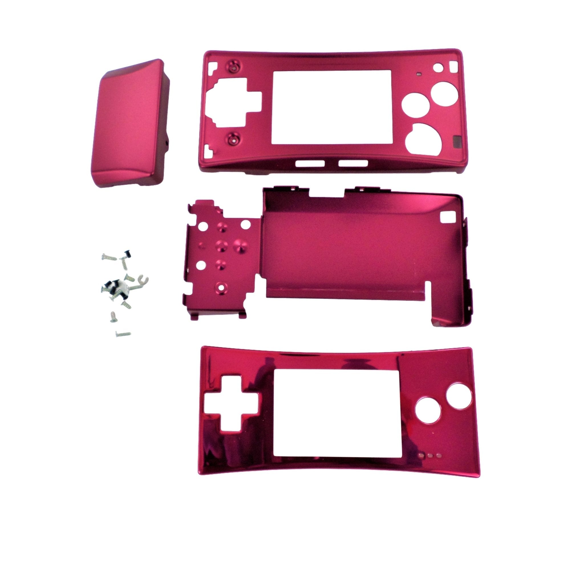 Fire Shell Game Boy Micro Full housing shell for Game Boy Micro console - Chrome Red | ZedLabz