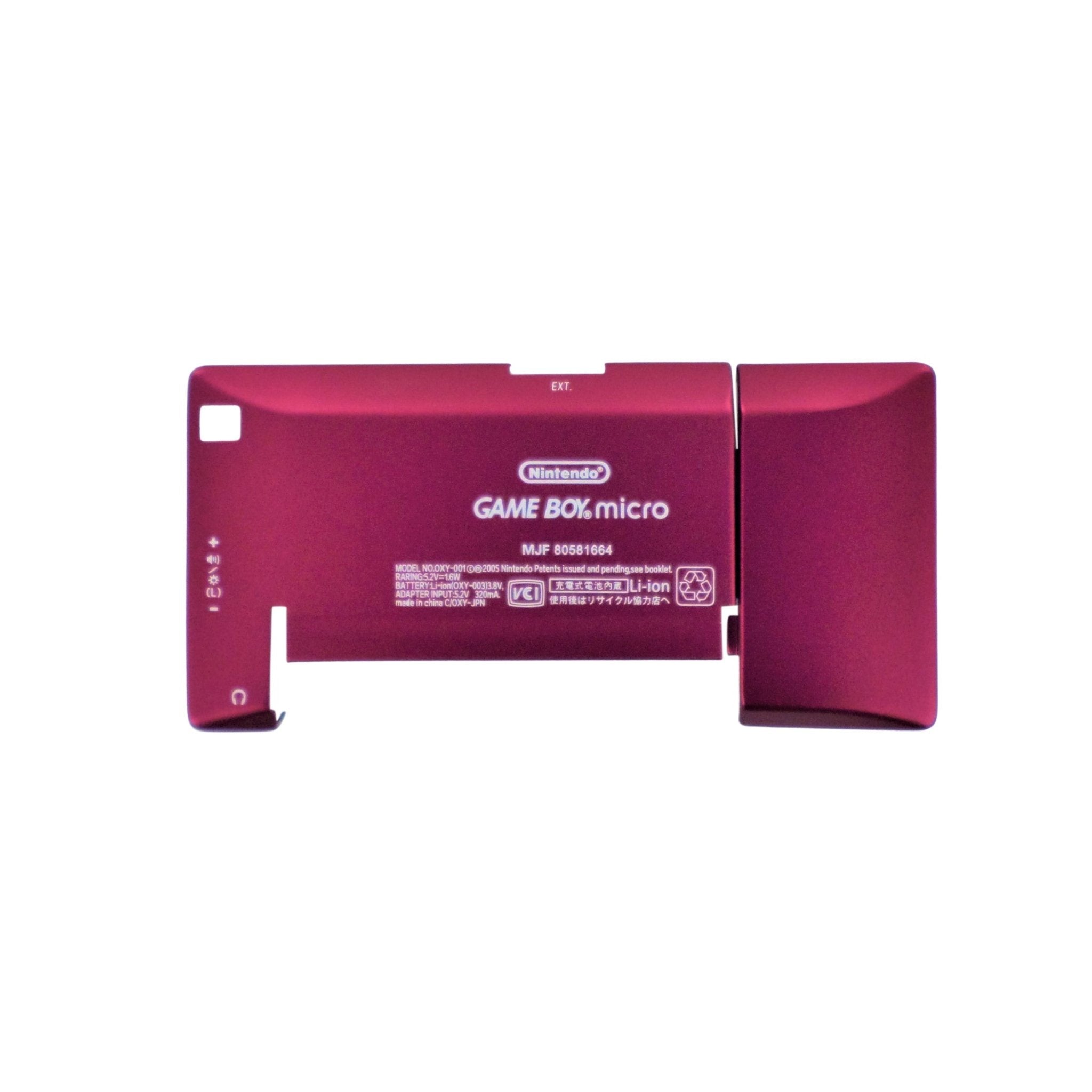 Full housing shell for Nintendo Game Boy Micro console replacement mod kit - Chrome Red | ZedLabz - 7