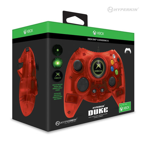 Duke styled Premium wired controller for Xbox Series X/ Xbox Series S/ Xbox One/ Windows 10 PC - Red Edition | Hyperkin