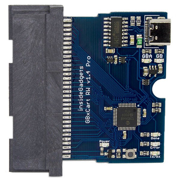 GBxCart RW 1.4 Pro Reader, Writer & Flasher for Gameboy, Color, Advance Cart - USB C game cartridge backup adapter GB GBA GBC | InsideGadgets - 2