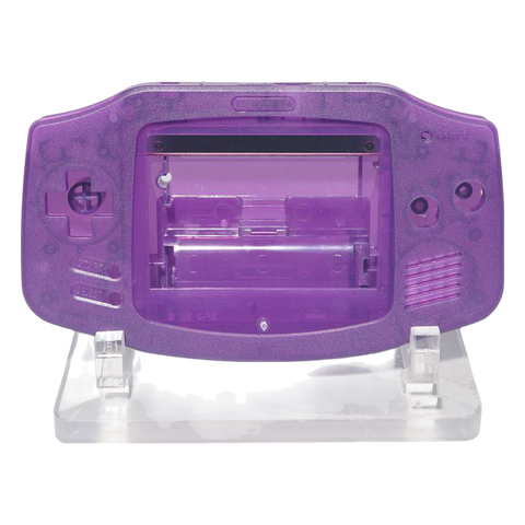 Modified housing front & back shell for IPS LCD screen Nintendo Game Boy Advance console - Transparent Dark Purple | Funnyplaying