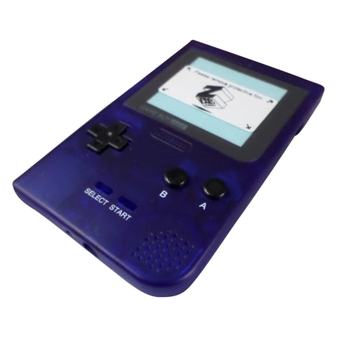 Replacement housing shell case repair kit for Nintendo Game Boy Pocket - clear purple | ZedLabz