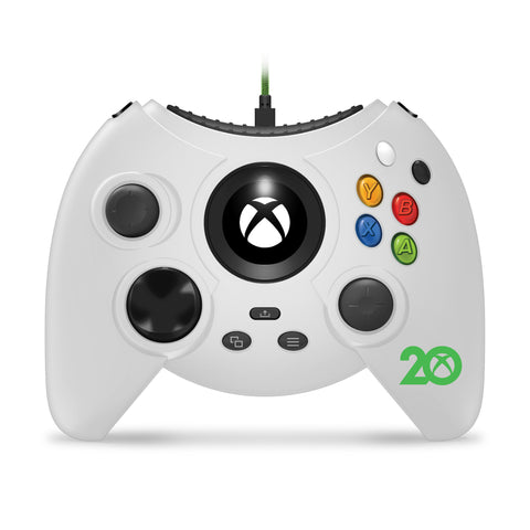 Duke styled Premium wired controller for Xbox Series X/ Xbox Series S/ Xbox One/ Windows 10 PC - White 20th Anniversary Edition | Hyperkin