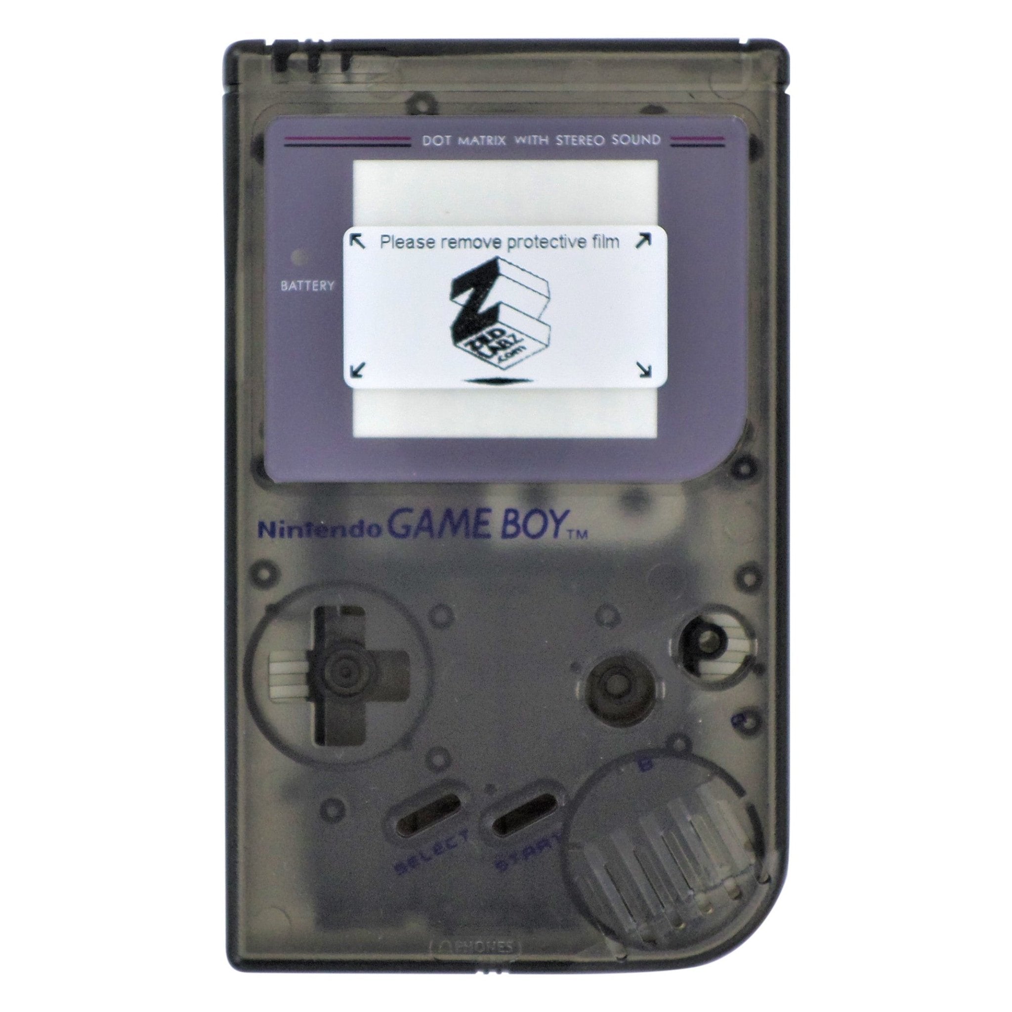 Housing shell for Nintendo Game Boy DMG - 01 handheld console replacement case repair kit - Clear Black | ZedLabz - 1