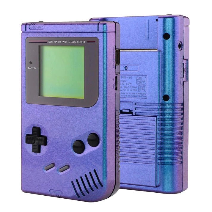 Housing shell for Nintendo Game Boy Original DMG - 01 handheld - Chameleon Purple Blue | eXtremeRate - 1