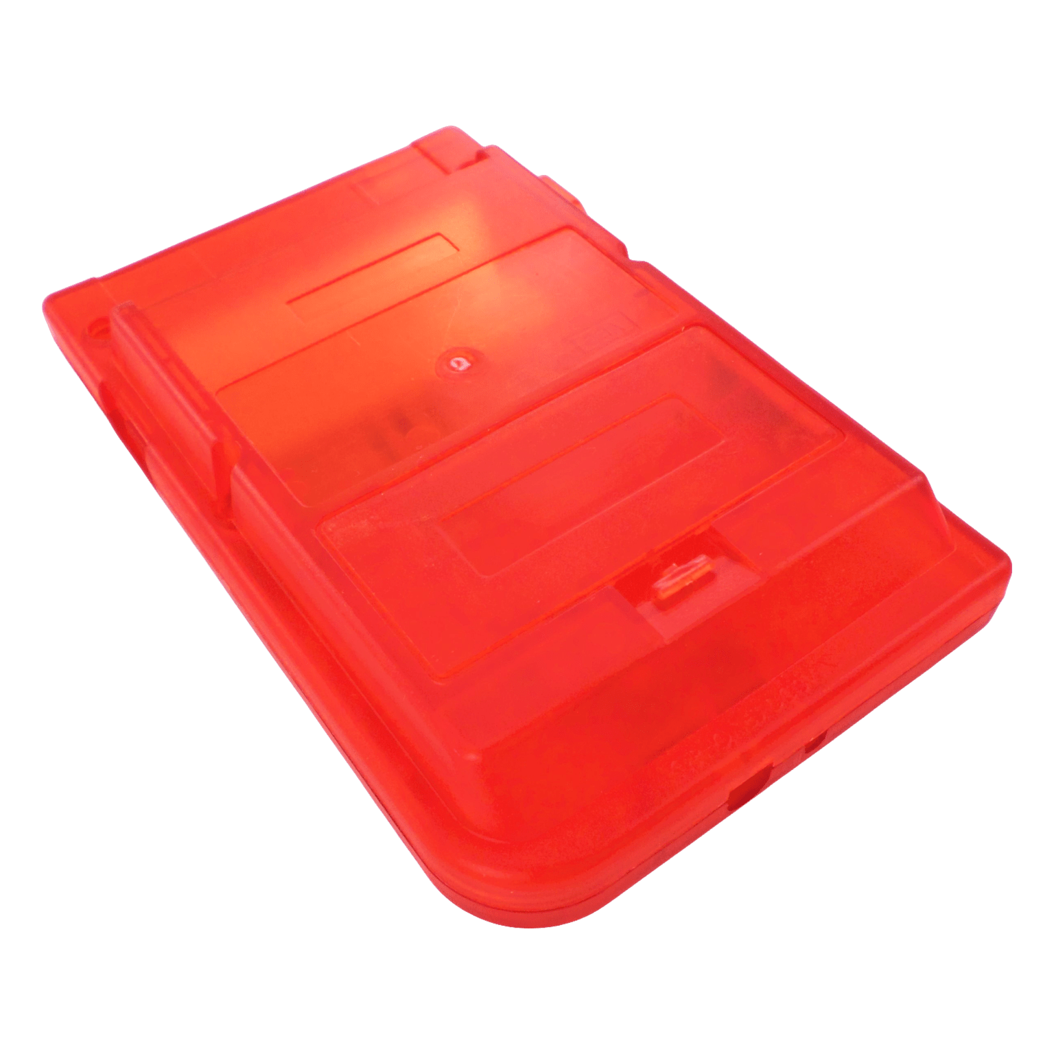 Housing shell for Nintendo Game Boy Pocket console repair replacement kit - Clear Red\Black Writing | ZedLabz - 8