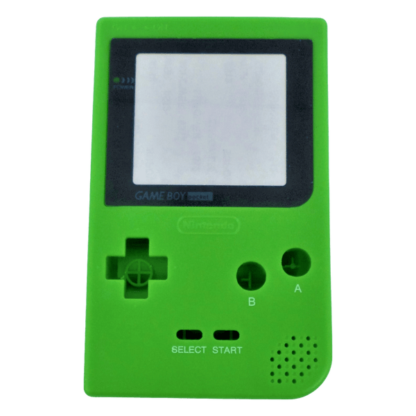 Housing shell for Nintendo GameBoy Pocket console case repair replacement kit - Green/White Writing | ZedLabz