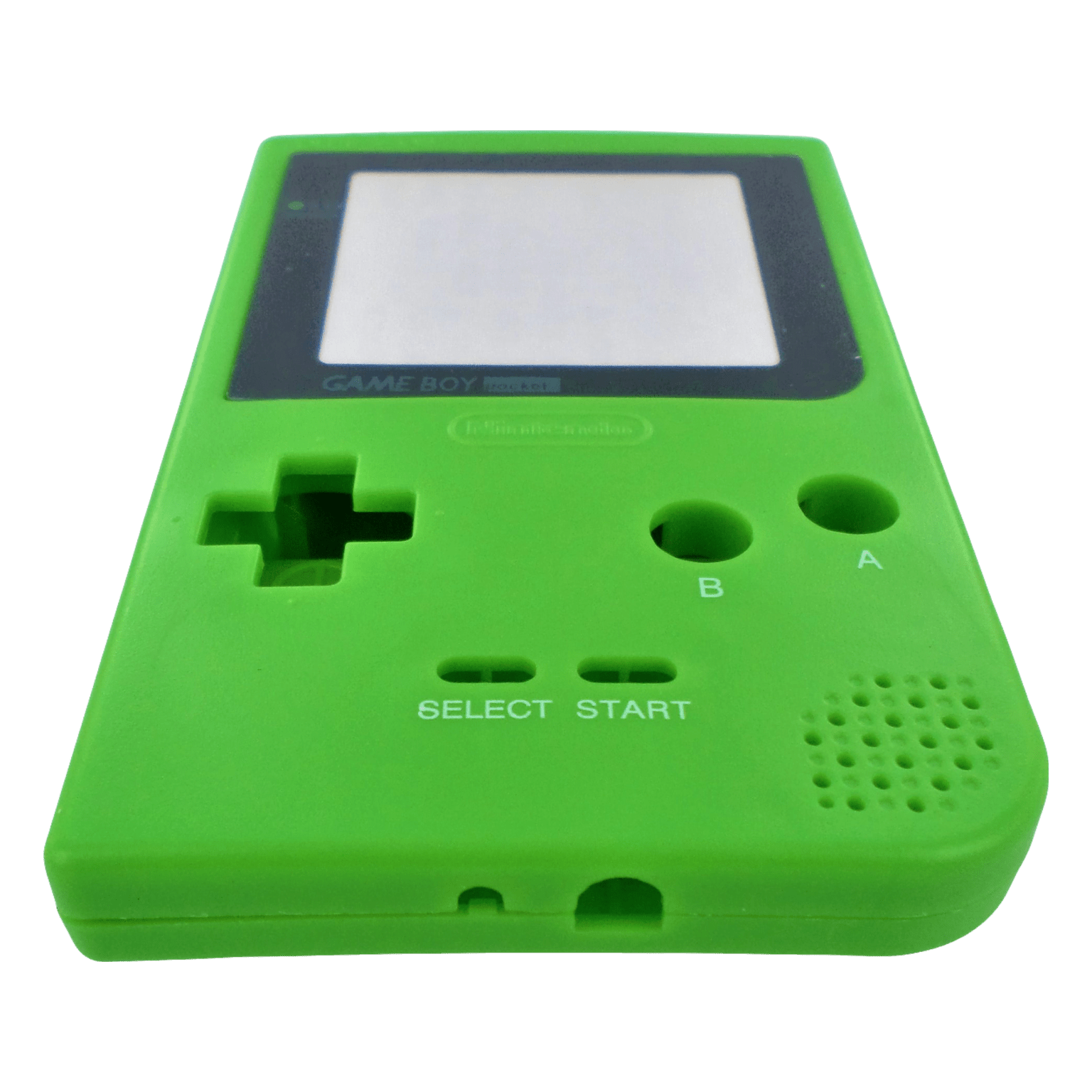 Housing shell for Nintendo GameBoy Pocket console case repair replacement kit - Green/White Writing | ZedLabz - 5