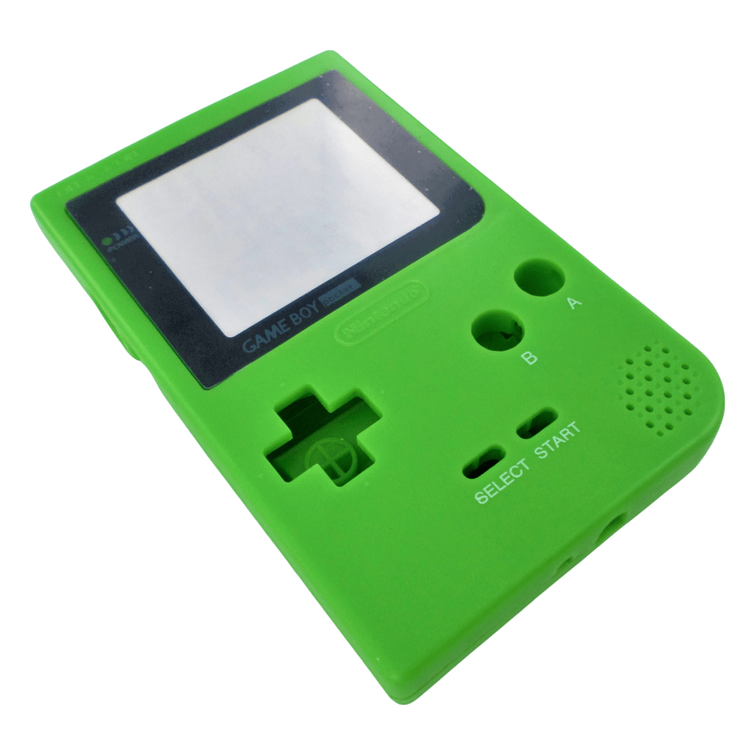 Housing shell for Nintendo GameBoy Pocket console case repair replacement kit - Green/White Writing | ZedLabz - 4