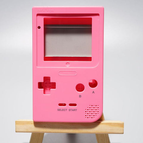 Modified IPS screen ready housing shell for Nintendo Game Boy Pocket console - Pink | Funnyplaying