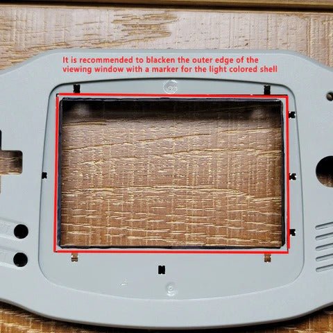 IPS ready shell for Nintendo Game Boy Advance modified no cut replacement housing GBA AGS | Funnyplaying - 4