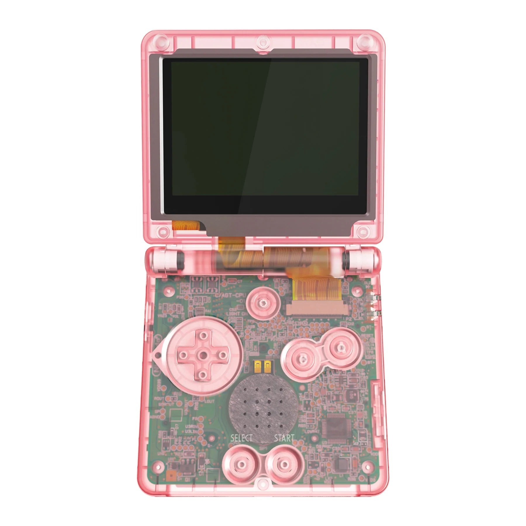 IPS ready shell for Nintendo Game Boy Advance SP custom modified replacement housing supports IPS & Original screens - Semi Transparent AGS GBA SP | eXtremeRate - 19
