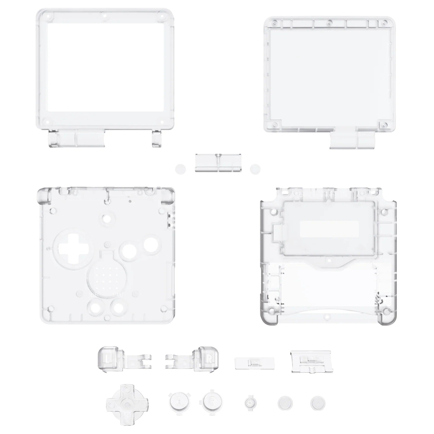 IPS ready shell for Nintendo Game Boy Advance SP custom modified replacement housing supports IPS & Original screens - Semi Transparent AGS GBA SP | eXtremeRate - 8