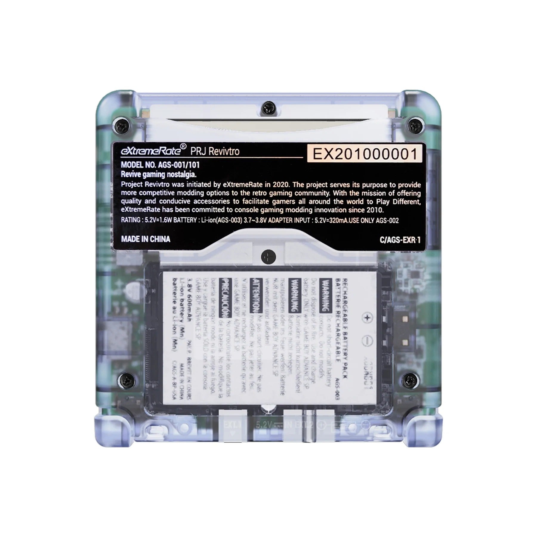 IPS ready shell for Nintendo Game Boy Advance SP custom modified replacement housing supports IPS & Original screens - Semi Transparent AGS GBA SP | eXtremeRate - 11