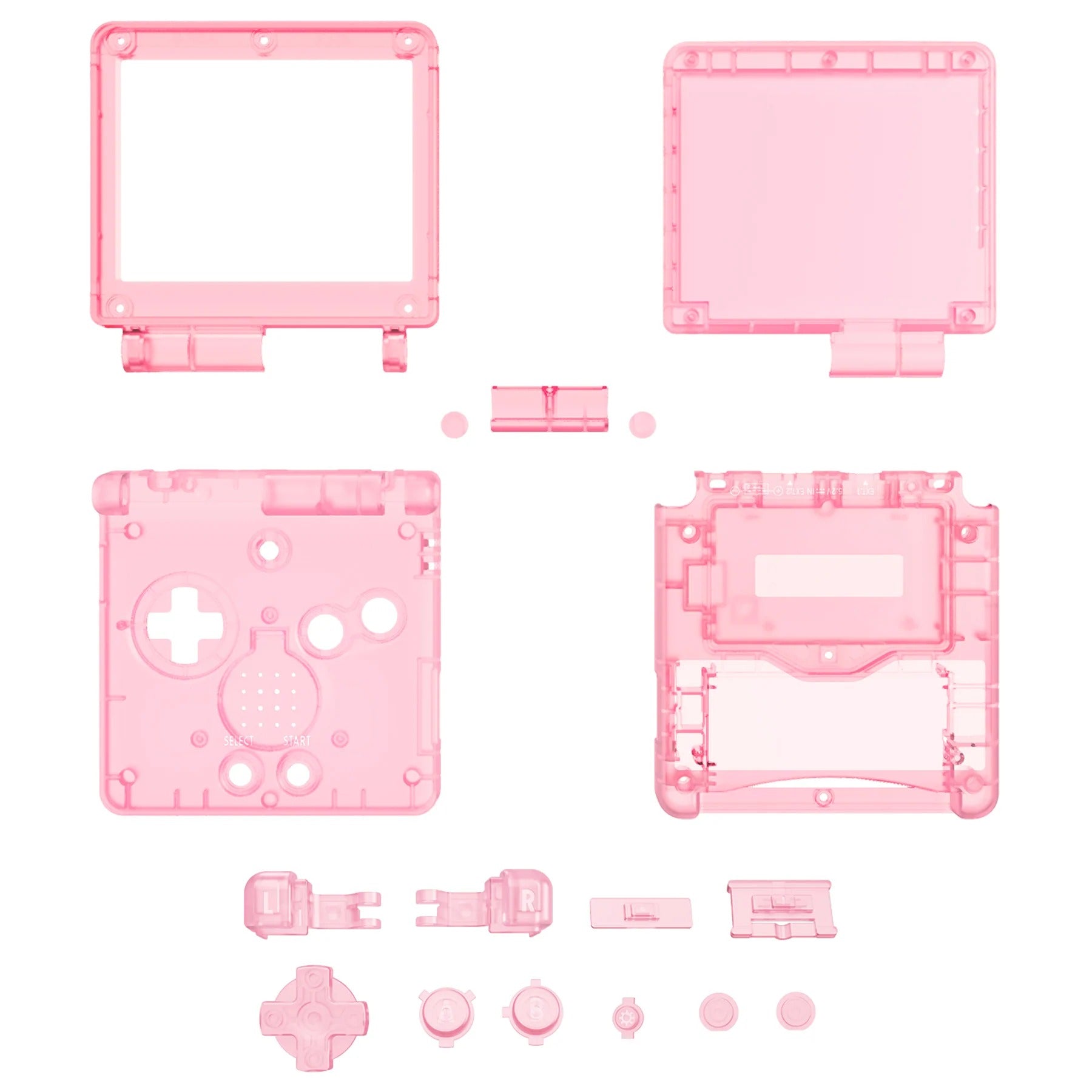 IPS ready shell for Nintendo Game Boy Advance SP custom modified replacement housing supports IPS & Original screens - Semi Transparent AGS GBA SP | eXtremeRate - 6