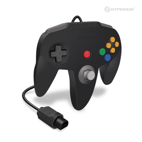Captain Premium wired controller for Nintendo 64 N64 console - Black | Hyperkin