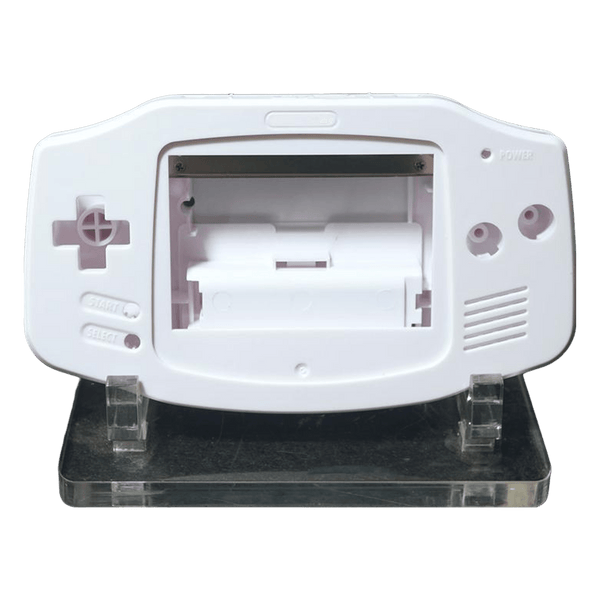 Modified housing front & back shell for IPS LCD screen Nintendo Game Boy Advance console - Pure White | Funnyplaying