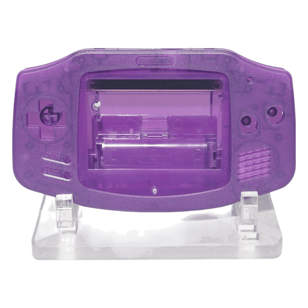 Modified housing front & back shell for IPS LCD screen Nintendo Game Boy Advance console - Transparent Dark Purple | Funnyplaying