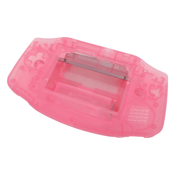 Modified housing front & back shell for IPS LCD screen Nintendo Game Boy Advance replacement - Transparent Pink | Funnyplaying
