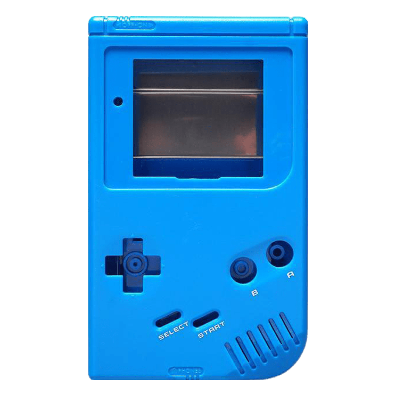 Modified IPS screen ready housing shell for Nintendo Game Boy DMG - 01 console - Blue | Funnyplaying - 1