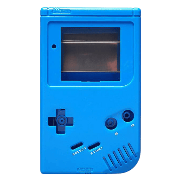 Modified IPS screen ready housing shell for Nintendo Game Boy DMG-01 console - Blue | Funnyplaying