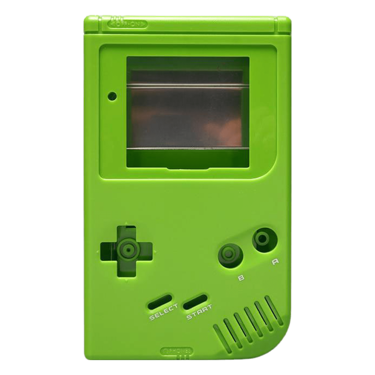 Modified IPS screen ready housing shell for Nintendo Game Boy DMG - 01 console - Green | Funnyplaying - 1