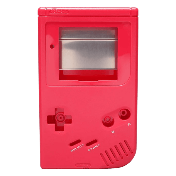 Modified IPS screen ready housing shell for Nintendo Game Boy DMG-01 console - Rose Red | Funnyplaying