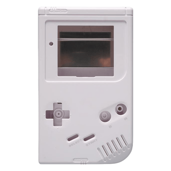 Modified IPS screen ready housing shell for Nintendo Game Boy DMG-01 console - White | Funnyplaying