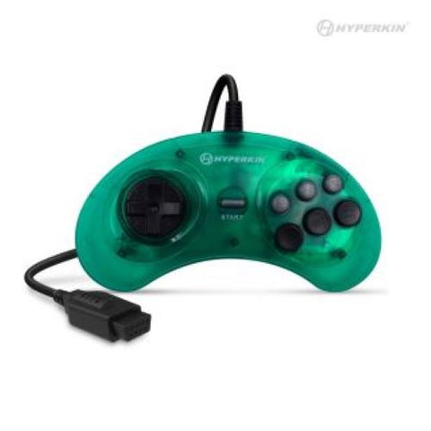 GN6 Premium controller for Sega Genesis - Green | Hyperkin