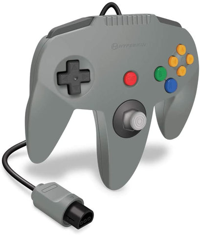 Captain Premium wired controller for Nintendo 64 N64 console - Grey | Hyperkin