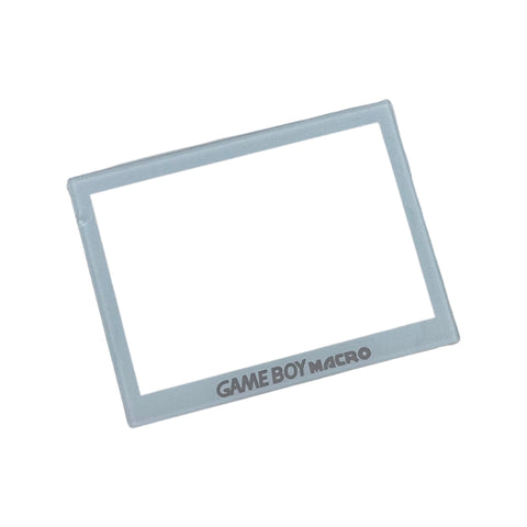 Screen lens GLASS for Game Boy Macro console & Holographic reproduction sticker - White | Obirux