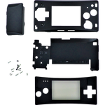 Full housing shell for Nintendo Game Boy Micro console replacement mod kit - Black | ZedLabz