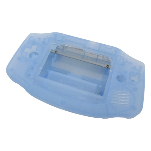 Modified housing front & back shell for IPS LCD screen Nintendo Game Boy Advance replacement - Transparent Powder Blue | Funnyplaying