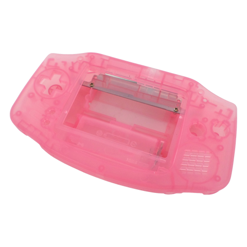 Modified housing front & back shell for IPS LCD screen Nintendo Game Boy Advance replacement - Transparent Pink | Funnyplaying