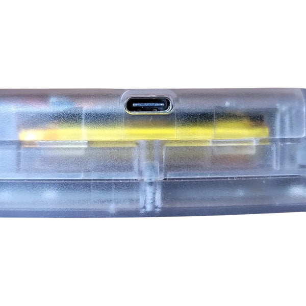 Rechargeable battery pack for Nintendo Game Boy Advance USB C mod 1800 Mah Lipo - Clear black | Funnyplaying