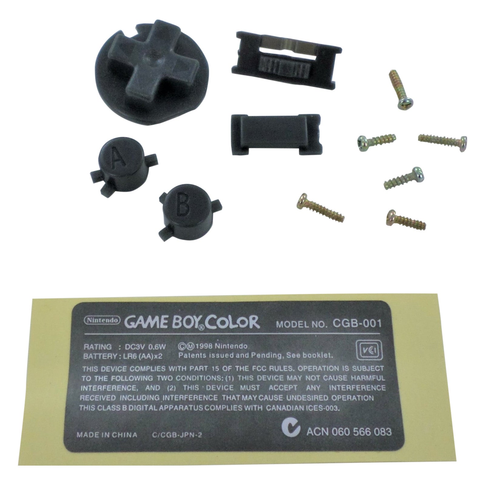 Replacement housing shell case repair kit for Nintendo Game Boy Color GBC (Colour) - Gold | ZedLabz - 2