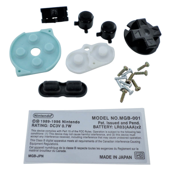 Replacement housing shell case repair kit for Nintendo Game Boy Pocket - clear blue | ZedLabz