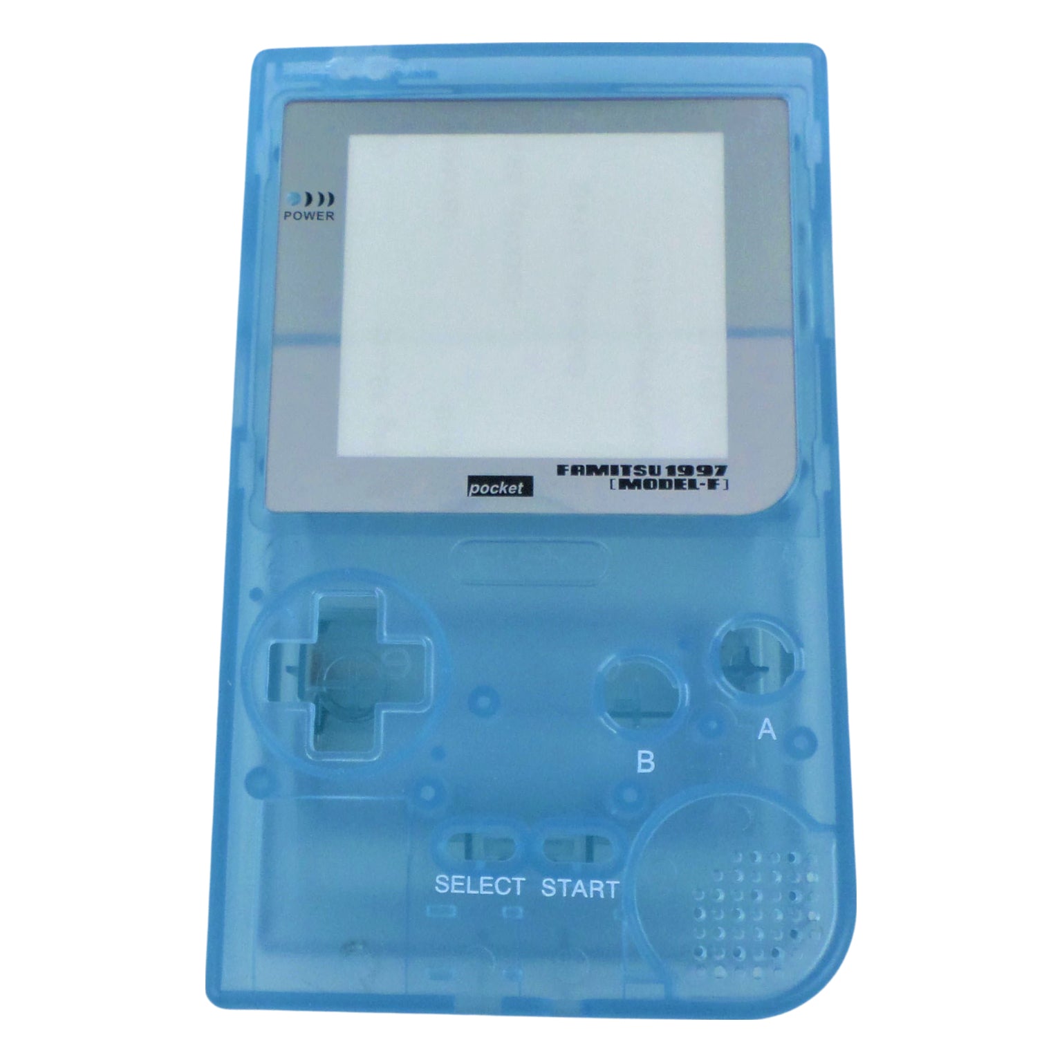 Replacement housing shell case repair kit for Nintendo Game Boy Pocket - Clear Ice Blue | ZedLabz - 1