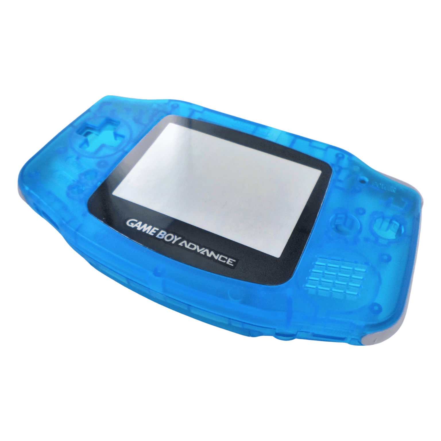 Replacement housing shell kit for Nintendo Game Boy Advance handheld console complete - Clear Blue | ZedLabz - 5