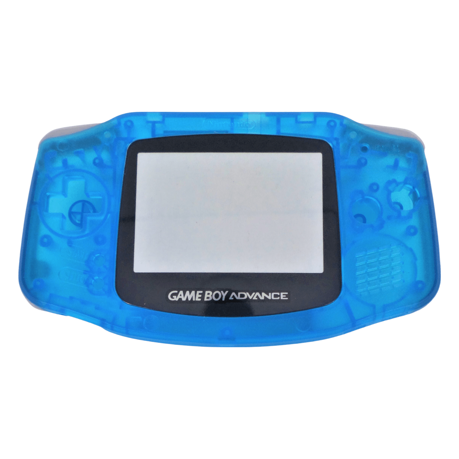 Replacement housing shell kit for Nintendo Game Boy Advance handheld console complete - Clear Blue | ZedLabz - 1