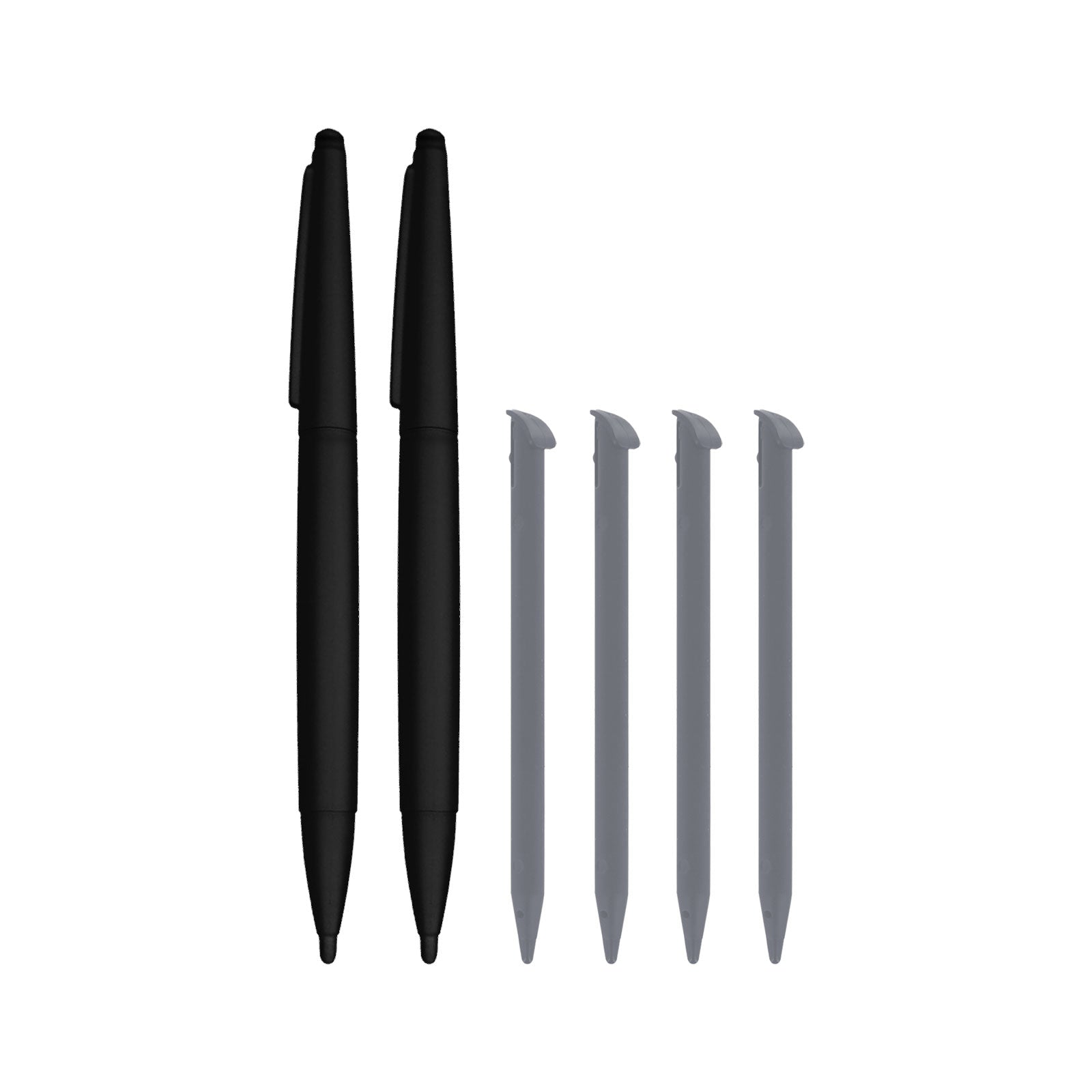 Replacement Standard & XL Stylus Pen Pack For 2015 Nintendo New 3DS XL - 6 Pack Grey | ZedLabz - 1