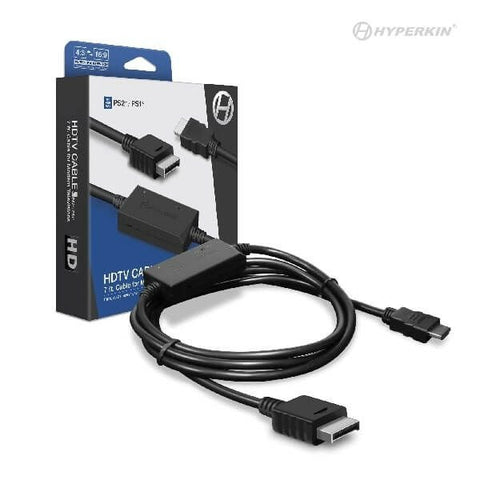 HDMI Adapter HDTV cable for Sony PS2 & PS1 (PlayStation) 720p 16:9 & 4:3 aspect ratio support USB powered | Hyperkin