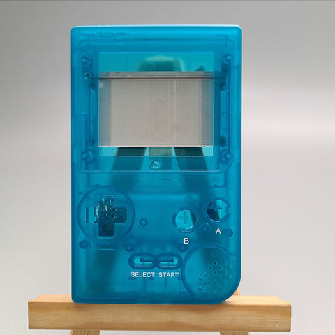 IPS screen ready replacement shell for Game Boy Pocket handheld console modified housing MGB - Clear blue | Funnyplaying