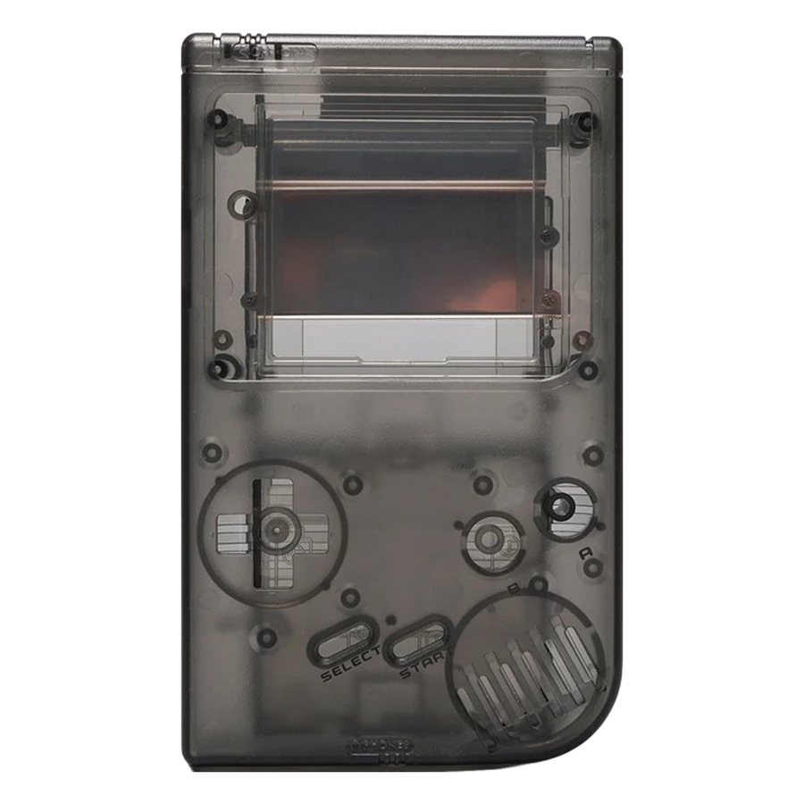 Modified IPS screen ready housing shell for Nintendo Game Boy DMG-01 console - Clear Black | Funnyplaying
