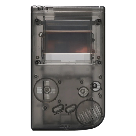 Modified IPS screen ready housing shell for Nintendo Game Boy DMG-01 console - Clear Black | Funnyplaying